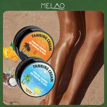 MELAO Self-Tanning Cream Set, 80g - Mango Or Coconut Scent, Creates Alluring Bronzed Complexion - Easy To Apply, Long-Lasting Formula, Provides Up To 7 Days Of Perfect Bronzed Skin - Suitable For All Skin Types - Multicolor - View 3