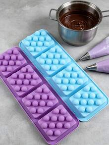 4-Cavity Massage Soap Silicone Mold, Rectangular Raised Texture Design For Handmade Soap, Bath Bars, Shampoo Bars & Aromatherapy Soap, Easy Release - Multiple Styles - View 3