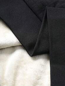 Striville American Minimalist Waffle Knit Sweatshirt Black Loose Fit Versatile Casual Pullover Sweatshirt For Men - Black - View 6