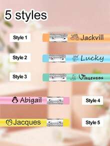 6-240pcs Customized Children's Pencils, Cute Colorful Stationery, Personalized Name Pencils, Custom School Opening Gift, Customizable Name Halloween Gift - Style B - View 3