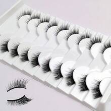 10 Pairs Half Lash Black Band False Eyelashes, Light Western Style Realistic Mixed Cat Eye Full Strip Half Lash, Durable & Easy To Apply, For Daily & Casual Eye Makeup - View 6