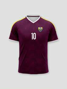 1PC Customized Personalized National Football Jerseys, Customized Names And Numbers, LOGOs, Fan Sports Training Clothes, Men's Sportswear - Redwood - View 3