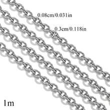 1m 304不鏽鋼嘻哈O型環鏈條項鍊與手鍊DIY珠寶手工配件 - 1鏈條 - 查看 8