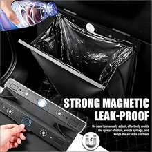 1/2PCS Kantong Sampah Mobil PU, Kantong Sampah Gantung Magnetik untuk Sandaran Kursi, Kantong Sampah Gantung Tahan Air, Tempat Sampah Lipat untuk Berkemah, Mengemudi Sendiri, Bepergian, Aksesori Mobil - MultiWarna - View 7