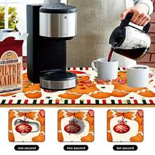 1pc Christmas Dish Drying Mat, Coffee Machine Mat, Christmas Gingerbread Man Pattern Dish Drying Mat, Absorbent Quick-Dry Table Protector, Christmas Holiday Table Mat, Kitchen Countertop Non-Slip Drainage Mat, Holiday Atmosphere Decorative Mat Home Gift, Desktop Decoration - XYLSD-855 - View 10