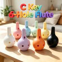 1pc 6-Hole C-Key Ocarina, Macaron Colorful 3D Printed Resin Mini Ocarina, Portable Musical Instrument, Beginner Music Toy, Creative Gift For Students And Music Lovers For Home Practice And Classroom Performance - Multicolor - View 1