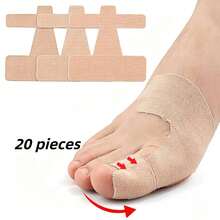 QKC 20 miếng bảo vệ ngón chân màu be, ngăn ngón chân xòe, ôm sát chân, giảm ma sát, phân tán áp lực bàn chân trước hiệu quả, giúp đi lại thoải mái hơn - Màu be - Xem 1
