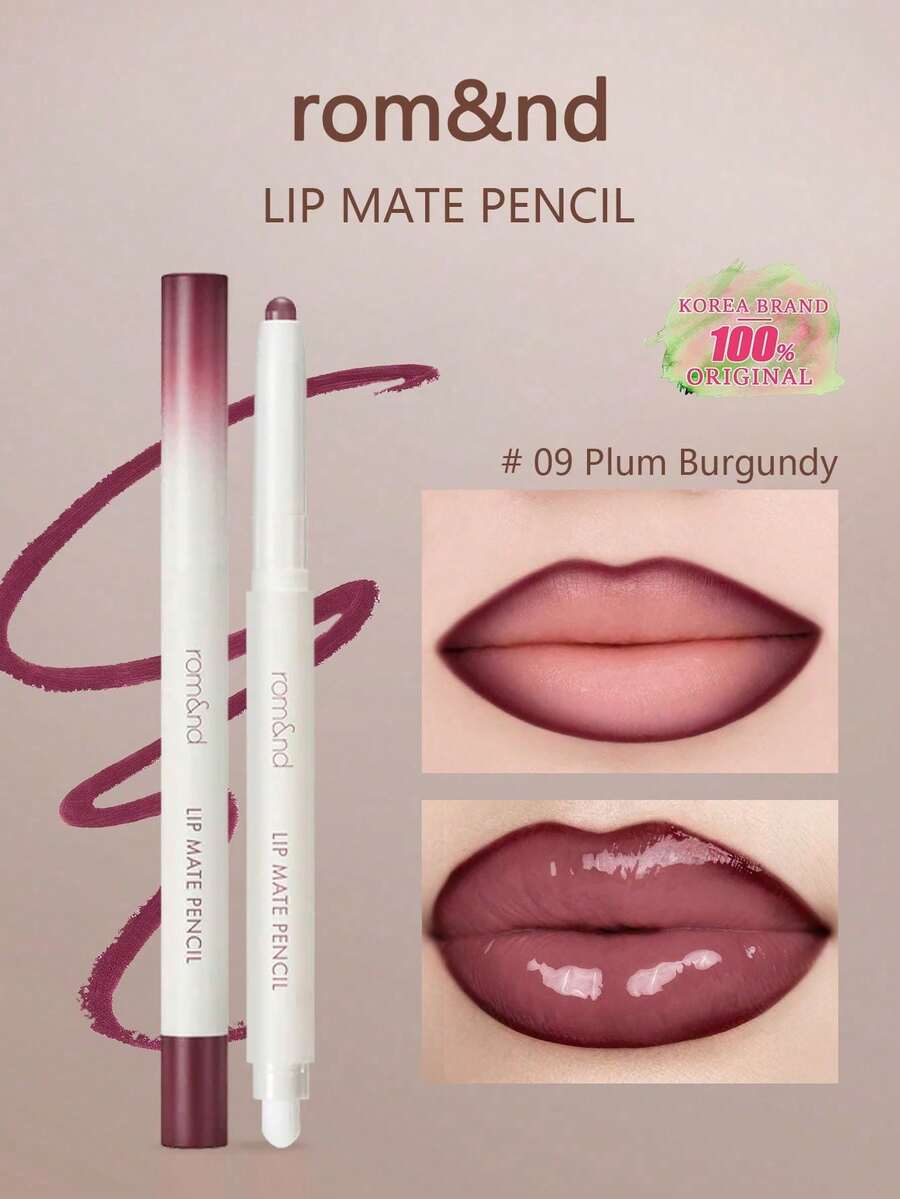 Rom&nd LIP MATE 唇線筆 0.5g/0.02oz，柔霧順滑唇線筆，輕盈透氣芯，易勾勒唇形，高顯色自然裸色系，便攜尺寸，適合日常使用，適合初學者，韓系美妝，Olive Young，禮物