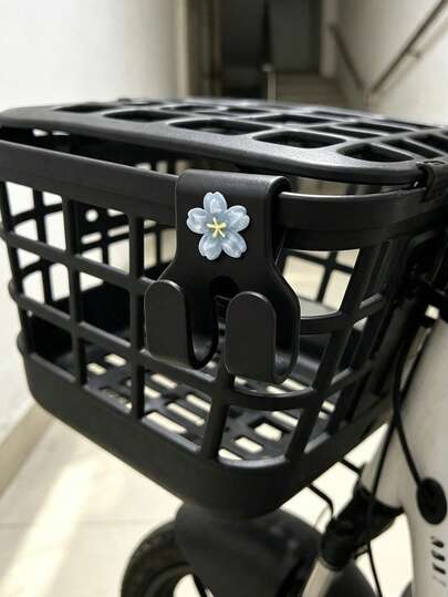 Cute Cherry Blossom Electric Bike Hook, Portable Glue-Free Basket Hook, Multi-Functional Double Hook, Suitable For Electric Bicycles, Motorcycles And Shopping Bags, Water Bottles Storage, Universal Electric Bike Accessory, Easy Installation, Durable, Perfect Accessory For Daily Commute, Ideal Gift For Valentine's Day, Mother's Day, Christmas, Halloween, Back To School, Graduation Season, And Practical Gift For Daily Commuters