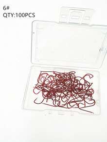 1 Box 100pcs Gold Red Yellow Barbed Mini Flat Carp Fish Hooks - Multicolor - View 22