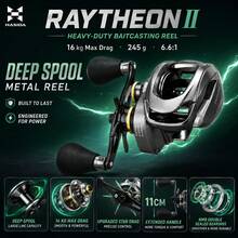 HASIDA Raytheon II Reel Baitcasting Bertenaga, Reel Pancing Tahanan Tinggi untuk Memancing Ikan Bass - Perak - View 7