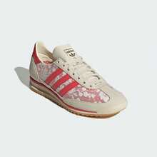 Adidas Women's Vintage Sports Shoes, Classic Thin Sole Casual Sneakers JS1311, Spring/Autumn - Light Khaki/red - View 4