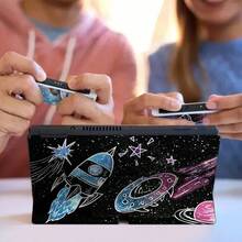 Astronaut Nebula Graffiti Stickers For Switch OLED Game Console Full Set Vinyl Skin Waterproof Scratch-Resistant Removable No Residue - View 4