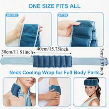 Summer Sports Cooling Ice Scarf, Tie-On Hands-Free Gel Cold Compress Neck Band, Outdoor Running Fitness Heat Relief Ice Pack, Multi-Scenario Portable Cooling Neck Accessory - Multicolor - View 6