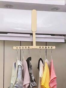 1 PC Foldable Air Conditioner Drying Rack, Portable Multi-Hole Travel Clothes Hanger, Space-Saving Collapsible Laundry Rack For Hotel, Business Trip, Home, Apartment, Dorm, Camping, Lightweight, Durable, Quick-Dry, Indoor Outdoor Summer Use - View 4