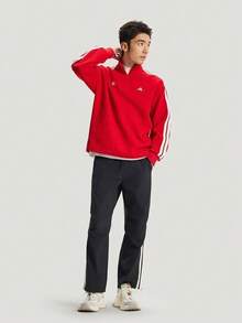 Adidas Men's NYR 3S HZ SWT Knit Pullover Sweatshirt KW4757 - Red - View 6