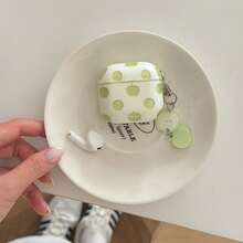 Fashion Creative Translucent Green Apple Pendant Earphone Case Compatible With Airpods 5th Gen New Cute Earphone Cover Apple Airpodspro 3 Protective Case Airpodspro 2/Pro Korean Style Earphone Case 3 Girls Earphone Case 1/2 Protective Cover Spring/Summer Earphone Case Birthday Gift Holiday Gift - Green - View 6