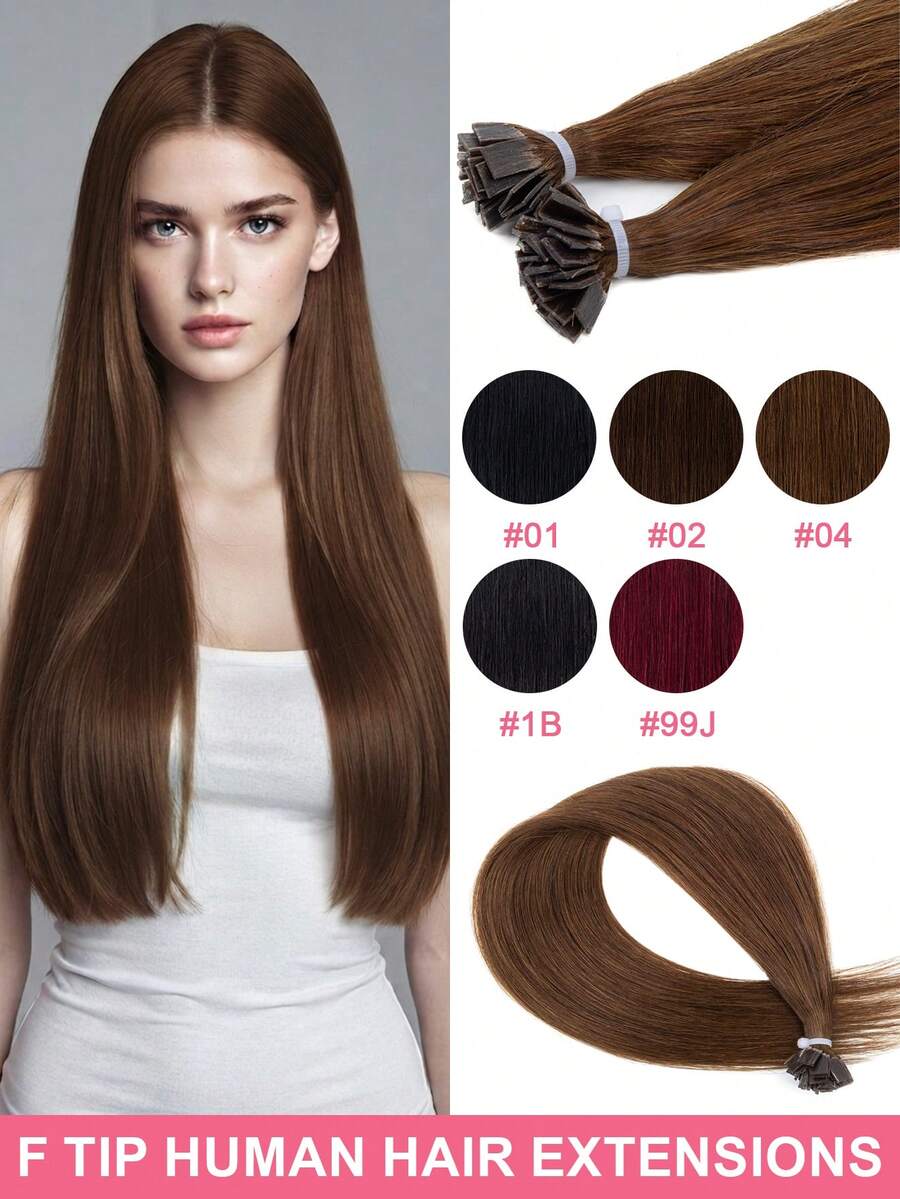 U-Shaped Hair Extensions, Real Human Hair Extensions, Straight Hair, Keratin Hair Extensions, Invisible, Holiday Concert Accessories, Summer Travel Vacation Essentials, Hair Pieces, Hair Care, Daily Self-Care - S4 - View 1