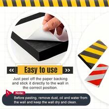 Reflective Anti-Collision Foam, Garage Wall Corner Protector, Door And Bumper Guard, Self-Adhesive Reflective Strip Surface Parking Lot Gate Protector - Multiple Styles - View 3