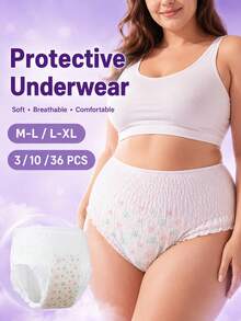 3/10/36pcs Period Panties, Comfortable 3D Fit Design, Leak-Proof Breathable High Absorbency, Odor Neutralizing, Suitable For Business Travel, Menstruation, Postpartum And Post-Surgery Recovery, Help You Sleep Soundly - Period Panties (Comfort Fit) - View 1