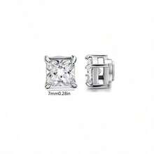Men's Magnetic Ear Studs, No Piercing Required, Cubic Zirconia Decorated Clip-On Earrings,Halloween Costume - Multicolor - View 10