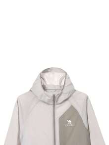 CAMEL CROWN Unisex Standard-Length Woven Sun Protection Jacket: Cool Touch, Yarn-Dyed UV Block Fabric, Breathable, For Men & Women - Sand Mist Gray/Mountain Brown - View 4