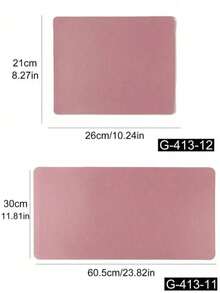 Light Pink Nail Table Mat, Waterproof Soft PU Leather, Studio Desk Mat, Foldable Nail Arm Rest Pad, Nail Table Mat, Suitable For Nail Tech Salon And Home Use. - Dusty Pink - View 8