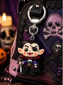 1 pieza Llavero de Conde Vampiro de Noche Oscura, Colgante Lindo de Halloween, Encanto Creativo para Mochila y Coche, Llavero Personalizado - Multicolor 2 - Ver 6