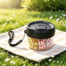 Portable Pill Storage Box, Vitamin Storage Box, Multi-Compartment Design, Moisture-Proof And Anti-Confusion, Large Opening For Easy Access, Travel Pill Box - Multicolor - View 11