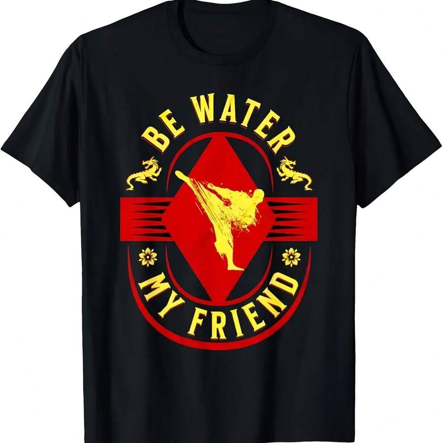 New Limited Edition Be Water My Friend Martial Arts High Kick T-Shirt - 款式 - 查看 1