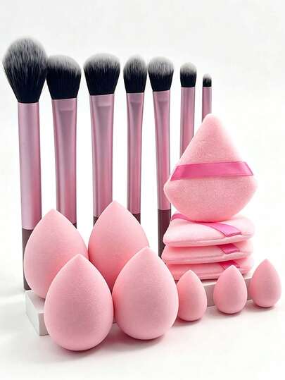 18/11/9/6/1 Stück Make-up Pinsel und Schwamm Werkzeug Set, professionelles Make-up Pinsel und Make-up Schwamm Set, Puderquaste und Make-up Pinsel Set, Make-up Pinsel Set, komplettes Make-up Werkzeug Set, Make-up Geschenk Set