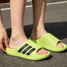 Adidas Three-Leaf Men's And Women's Summer New Sports Shoes Outdoor Breathable Lightweight Non-Slip Beach Sandals Slippers - Green/Black - View 5