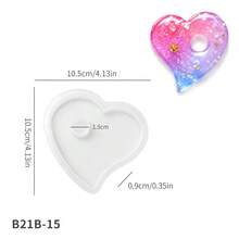 Cetakan Silikon Alas Vas Tabung Reaksi yang Dapat Diganti, Termasuk Bentuk Hati, Kupu-kupu, Tangga, dan Bentuk Lainnya, Cocok untuk Pembuatan Lem Tetes Resin Epoksi, Dekorasi Meja, Dekorasi Bunga Kreatif Buatan Tangan DIY - B - View 16