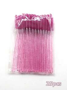 25pcs Disposable Eyelash Extension Brush Makeup Brush Mascara Wands Applicator Spoolers Eyelashe - Mauve Purple - View 6