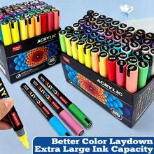 Large Capacity Direct Liquid Watercolor Pens 8-120 Colors Set, Professional Art Markers For Hand Drawing, Smooth Ink Flow Without Interruption, Rich Colors With Layering Capability, Suitable For Stone, Ceramic, Canvas DIY Painting, Back To School Essential - Multicolor - View 4