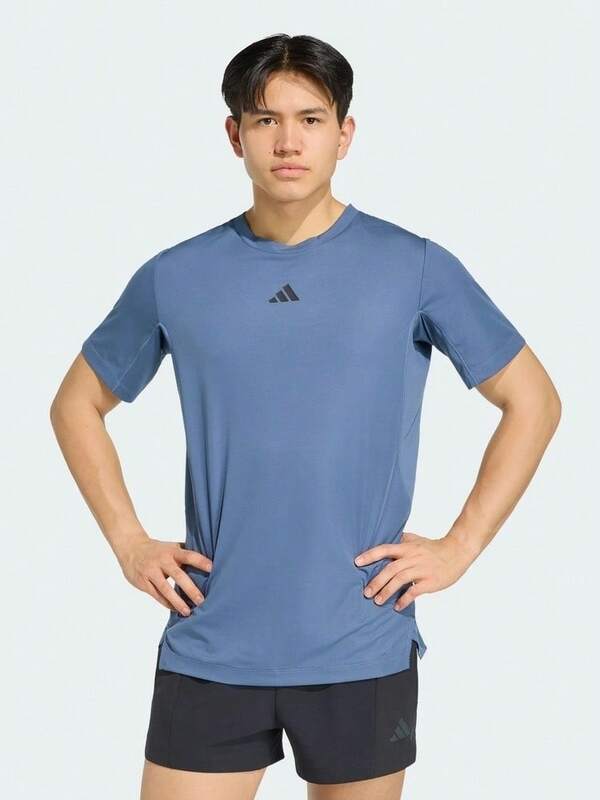 Adidas Men's D4T PrimeLift Short Sleeve T-Shirt Knit Collarless Short T KV6621