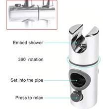 Shower Riser Kit, Shower Mixer Twin Head Shower Set, Bathroom Square Mixer With Handheld Shower And 8" Square Overhead Adjustable Rainfall Shower Taps, Hose  Plated Kit - Silver - View 5