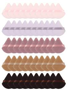 Triangle-Shaped Velvet Powder Puff 5/10/20/30/50/100pcs,Made Of Super-Soft Velvet, Designed For Contouring, Eye, And Corner, Suitable For All Skin Types. - Multicolor - View 11