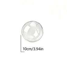 1pc Round Glass Container With Stand And Curved Slanted Rim, Suitable For Miniature Landscape, Succulents, Potted Plants/Outdoor DIY, Water Garden, Room Decor, Home Decor - A - View 12