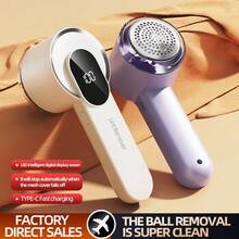 Upgraded Portable Multifunctional Wool Ball Trimmer, Electric Fabric Remover, Portable Wool Remover, Powerful Motor With LED Intelligent Digital Display Screen, Suitable For Clothing, Bedding, Carpets, Sofas, And Dry Clothes Stores! - Multicolor - View 4
