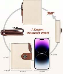 Women Wallet & Check Holder - 0-beige-skin Vegan - View 6
