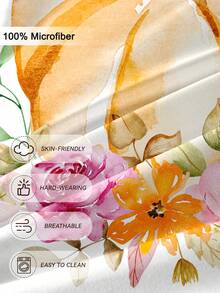 1pc Halloween Thanksgiving Leaf Pumpkin Print Fitted Sheet Only, Machine Washable Durable Bed Sheet, Autumn Holiday Bedroom Decor, Fits King/Queen/Full/Twin, Ideal For Home, Dorm, Apartment, Guest Room, Rentals And Gifts. - Multicolor - View 6