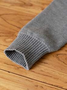 Sweater Rajut Lengan Panjang Berkerudung Motif Tulang Kerangka Halloween Keren untuk Anak Laki-laki, Cocok untuk Kasual Sehari-hari, Pesta Halloween, Musim Semi, Musim Gugur, Musim Dingin - Grey - View 6