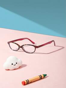 1pc 9-14 Years Old Children Gradient Pink Transparent PC Frame Zero Degree Plano Glasses, Cute Casual Solid Color Glasses, Suitable For School And Daily Wear, All Season Applicable, Includes Glasses Case - Multicolor - View 14