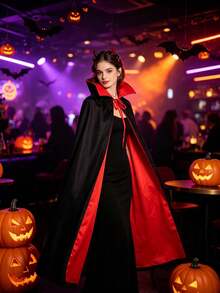 Unisex Double-Sided Stand-Up Halloween Cloak, Multi-Size, Witch, Devil, Vampire And Death Role-Playing Cloak, Suitable For Carnival Party Performances - Multicolor - View 8