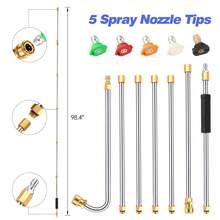 Lightweight 24V Wireless High Pressure Car Washer Gun,Battery Operated Jet Cleaner All-Source Water Suction, Dual Spray Modes Complete Accessory Kit W/4000PSI Pressure Washer Extension Wand Set 7 Sections Adjustable Stainless Steel Power Washer Lance - Black - View 9