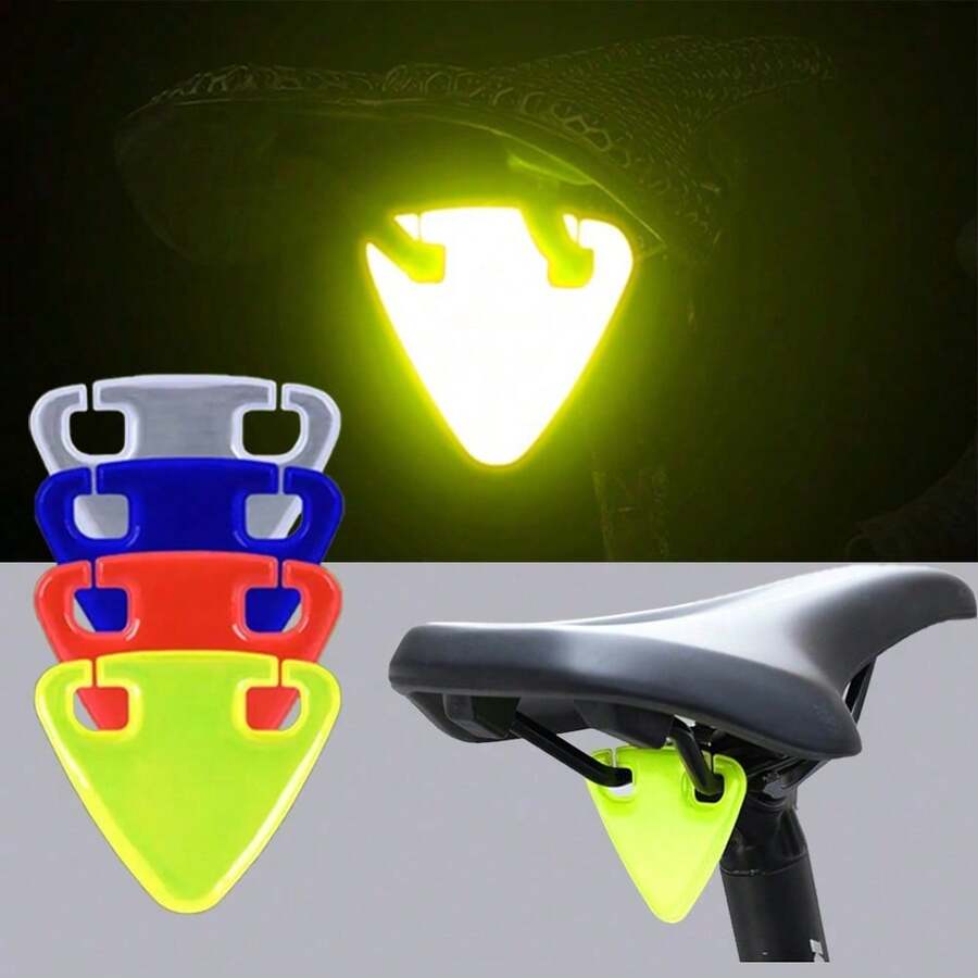 Bicycle High Visibility Reflective Sticker (1pc) | Emergency Night Riding Warning Reflective Sheet, Suitable For Tail Light Failure | Mountain Bike & Road Bike Equipment Moon Decoration - Multicolor - View 1