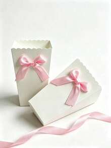 6/12/18pcs Bowknot Popcorn Box Party Supplies Candy Gift Box Bag Candy Snack Mini Snack Candy Food Container Birthday - Multicolor - View 6