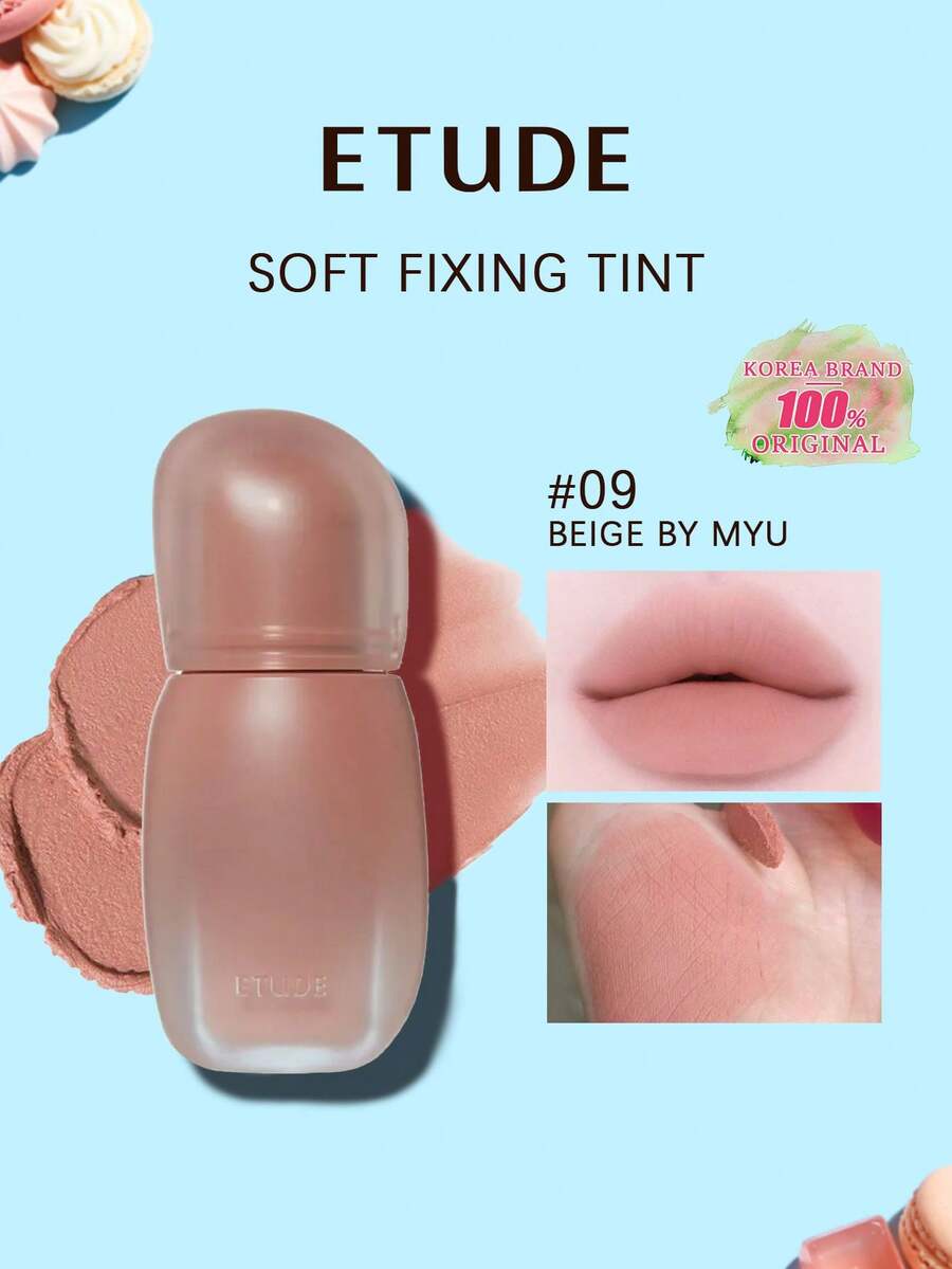 ETUDE 柔霧定色唇彩，絲絨霧面妝效，持久不黏膩，輕盈舒適，高顯色不褪色，適合初學者，K-Beauty 韓系彩妝，Olive Young，禮品，4g/0.14 Oz.