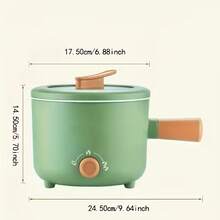 SMEGGEMS Hot Pot Noodle Electric Pot, Dual-Speed Heating & Keep Warm, Easy To Clean, Fast Heat Conduction, High-Temperature Resistant Cooking, Can Cook Noodles, Steam Noodles, Hot Pot, Stew Soup, Easy To Store And Carry - Green - View 5